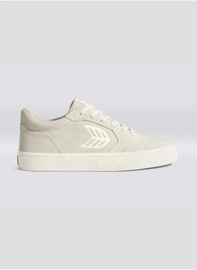 Cariuma VALLELY Vintage White Suede Ivory Logo Sneaker