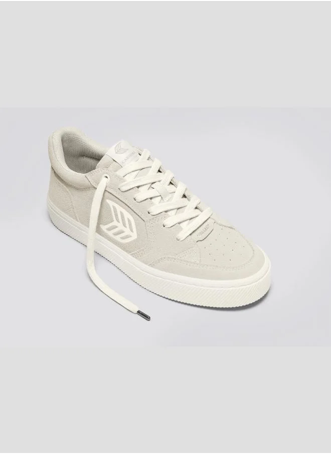 كاريوما VALLELY Vintage White Suede Ivory Logo Sneaker