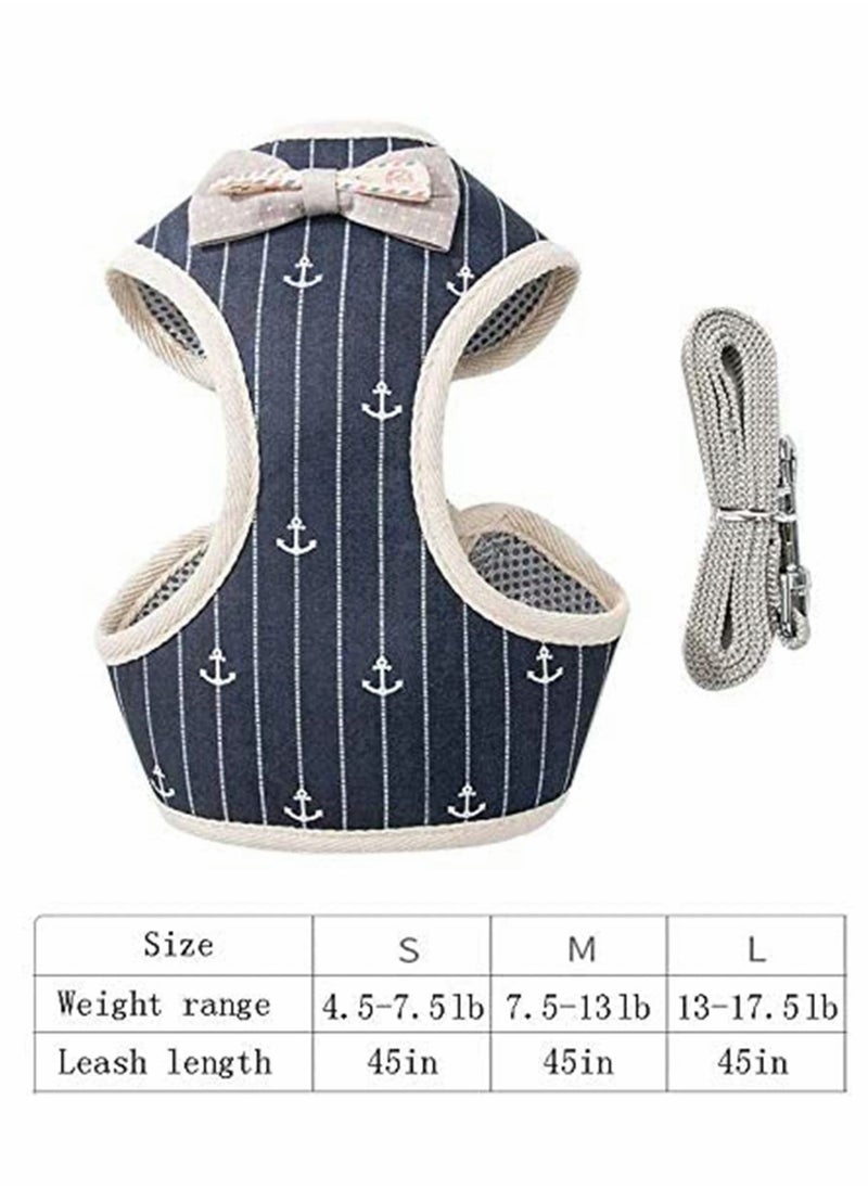 Y&D - Cat Harness and Leash for Walking, Adjustable Vest Harnesses Cats, Kitten Escape Proof, Lightweight Soft Comfortable Walking Travel Petsafe (Size: M) - Image 1