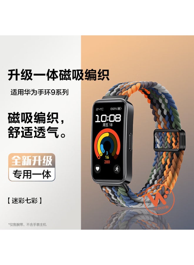 Watchbond Nylon Woven Magnetic Buckle Strap For Huawei Band 10/nfc, Smart Sports Wristband For Huawei Band 9/8, Men's Camouflage Wristband - Image 5
