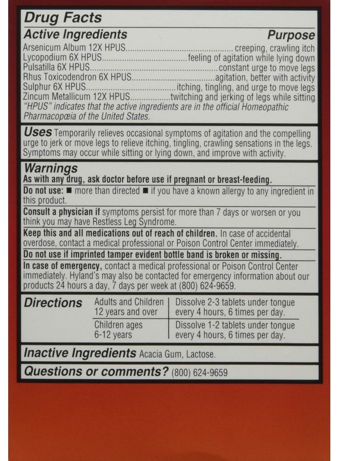 Hyland's Restful Legs Tablets 50 ea (Pack of 2)  - Image 2