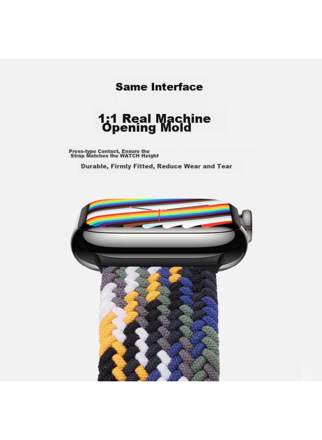 Mssm Compatible Apple Watch Band For Apple Iwatch S10/9/8/se/ultra2, Nylon Braided Loop Strap With Magnetic Clasp , 44/45/46/49mm - Image 2