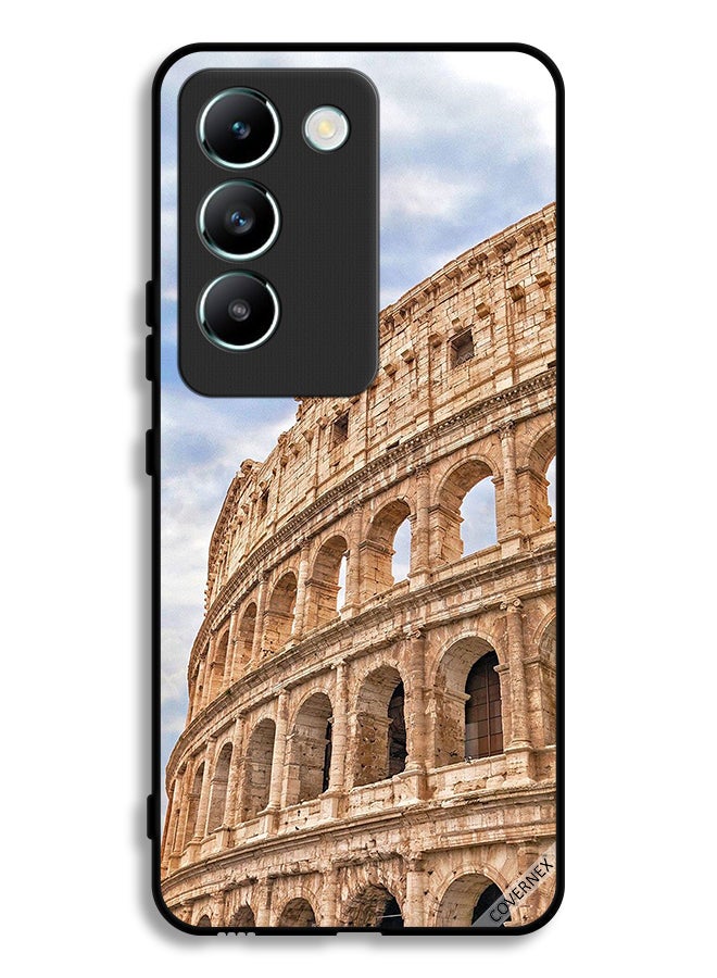 Covernex Vivo Y100 4G Protective Case Cover Vintage Building - Image 1