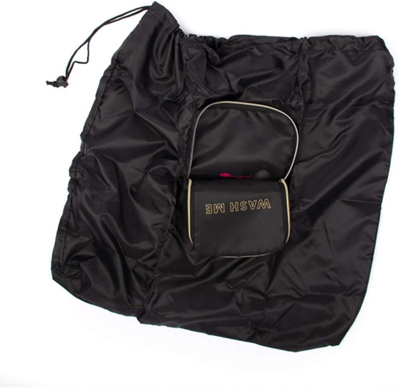 MIAMICA Black and Gold inchesWash Meinches Travel Expandable Laundry Bag BlackGold - Image 2