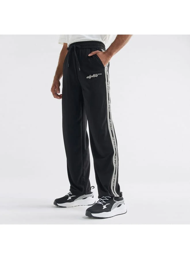 Splash FAV Tape Detail Track Pants with Drawstring Closure and Pockets