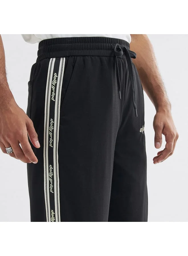 Splash FAV Tape Detail Track Pants with Drawstring Closure and Pockets