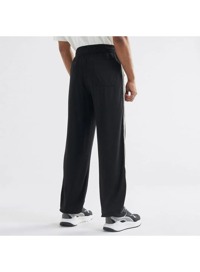 Splash FAV Tape Detail Track Pants with Drawstring Closure and Pockets