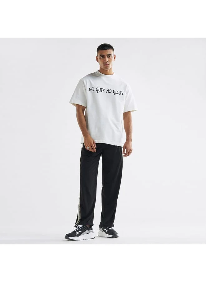 Splash FAV Tape Detail Track Pants with Drawstring Closure and Pockets