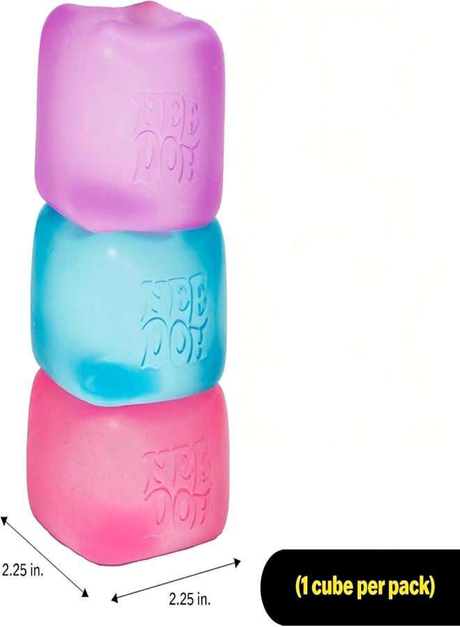 Needoh 1 pack, silicone square shape slow rebound decompression toy/5.5cm flow pattern [purple] - Image 3