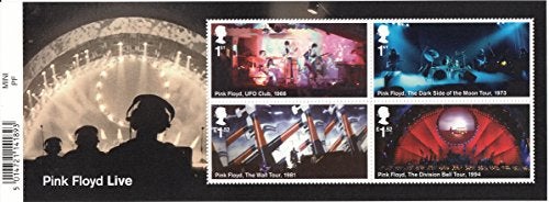 Royal Mail UFO Club Dark Side of The Moon The Wall Division Bell Tours Sheet Collectible Postage Stamps Made for Pink Floyd - Image 1