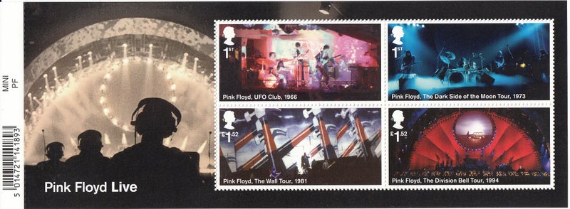 Royal Mail UFO Club Dark Side of The Moon The Wall Division Bell Tours Sheet Collectible Postage Stamps Made for Pink Floyd - Image 2