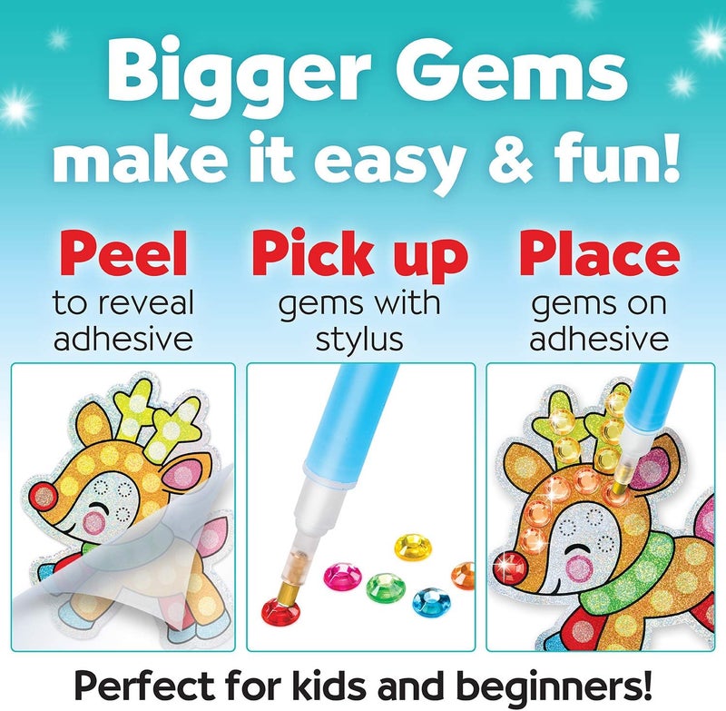 Creativity for Kids Big Gem Diamond Painting Kit: Holiday Stickers and Suncatchers, DIY Christmas Crafts for Kids - Image 3