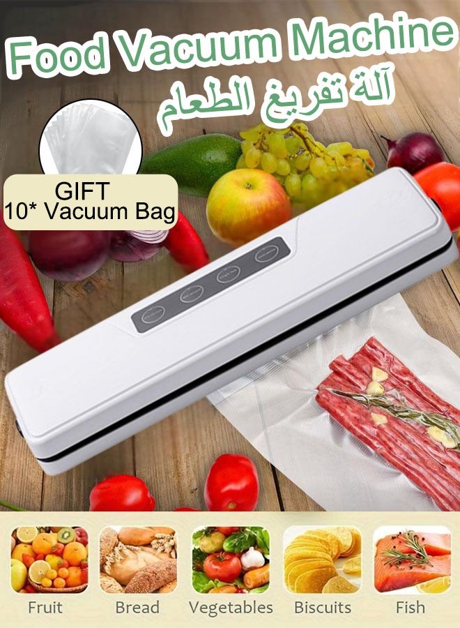 Vacuum Sealing Machine Food Vacuum Sealing Machine Automatic Air Sealing System For Food Storage Dry Wet Sealing Machine Compact Design 12.6 Inches Bring 10 Food Pattern Bags Black  - Image 1