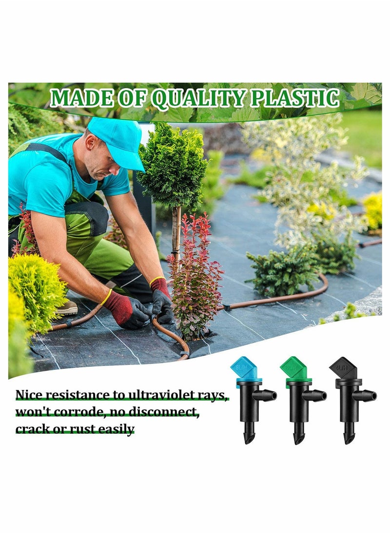 Excefore 60 Pieces Drip Emitter Garden Flag Irrigation Dripper in 3 Sizes, Trees and Shrubs, 1 GPH, 2 GPH, 4 GPH  - Image 4