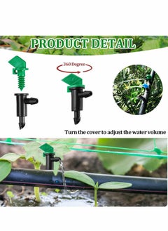 Excefore 60 Pieces Drip Emitter Garden Flag Irrigation Dripper in 3 Sizes, Trees and Shrubs, 1 GPH, 2 GPH, 4 GPH  - Image 2