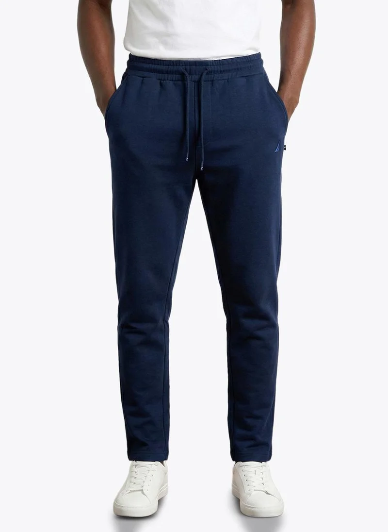 Men Regular Fit Logo Joggers for Everyday Casual Wear-Blue