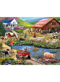 Bits and Pieces Bits and Pieces - 4-in-1 Multi-Pack - 300 Piece Jigsaw Puzzles for Adults-Each Measures 16" x 20" (46cm x 61cm)-River Escapades by Artist Mary Thompson  - Image 4