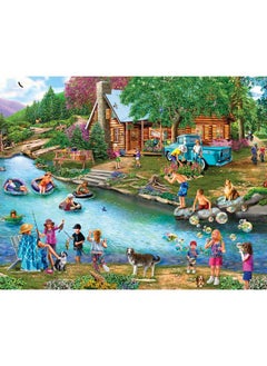 Bits and Pieces Bits and Pieces - 4-in-1 Multi-Pack - 300 Piece Jigsaw Puzzles for Adults-Each Measures 16" x 20" (46cm x 61cm)-River Escapades by Artist Mary Thompson  - Image 5
