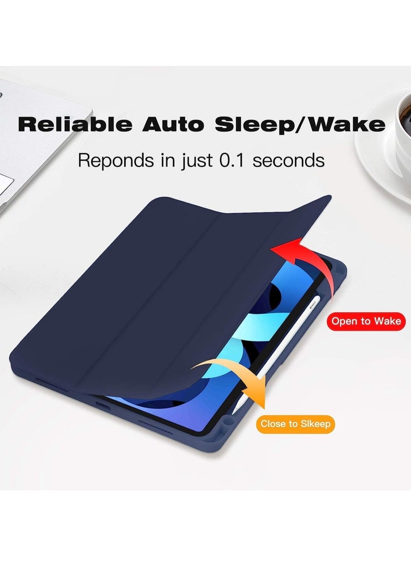 iPad Air 4 Case 2020, iPad Air 4th Generation Case with Pencil Holder [Full Body Protection + Apple 2nd Pencil Charging and Auto Wake/Sleep] Smart Stand Cover Case - Image 4