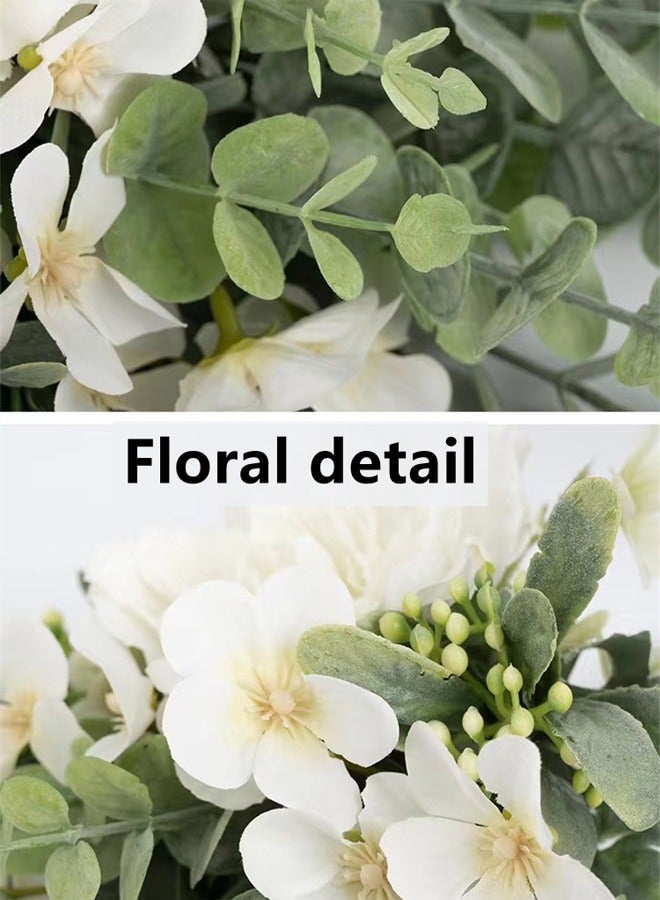 Kutis 1-Bouquet of Home Decoration Artificial Flowers Party Wedding Decoration Flowers White/Green 20 x 38 Centimetre - Image 4