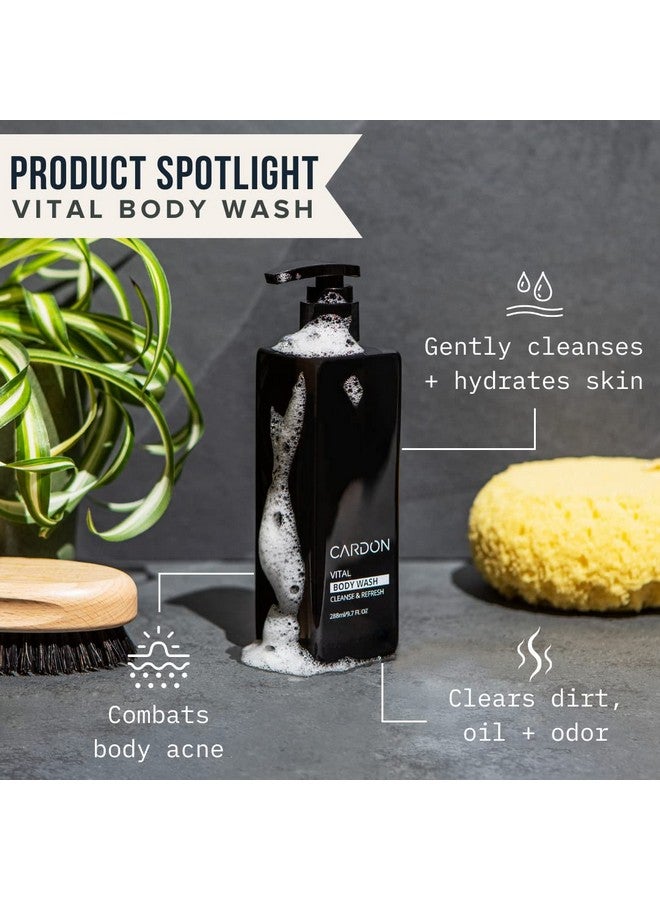 Cardon Acne Clearing Men'S Body Wash Korean Skin Care All Natural Green Tea Extract Sea Buckthorn & Cica Combat Breakouts Prevent Body Odor To Deeply Cleanse W/O Stripping (1 Pk) - Image 3