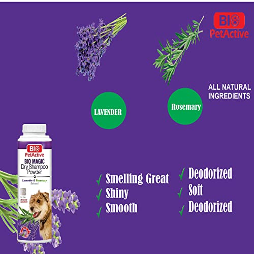 Bio PetActive Bio Magic Dry Shampoo Powder with Lavender and Rosemary for Dogs | Cleansing and Moisturizing Perfume and Talc Free Suitable for Sensitive Skin - 5.29 oz - Image 3