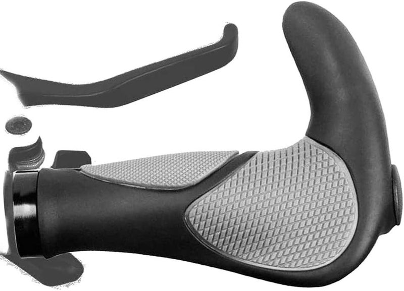 Eyech زوج واحد من مقابض دراجات هوائية ناعمة مضادة للانزلاق مع مقبض OX Horn ومفتاح - Image 1