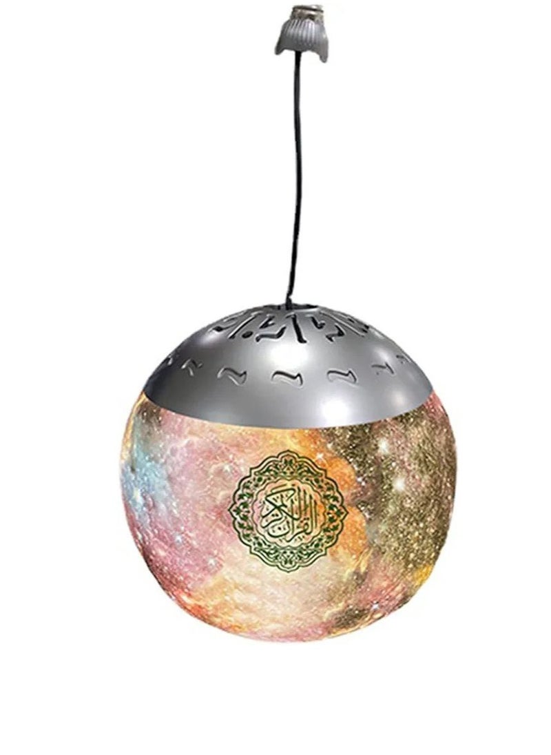 Pendant moon lamp, quran speaker,hight-quality sound,remote control,colorful dimming,fast surah select,muslim islamic home decorate,starry sky  - Image 1