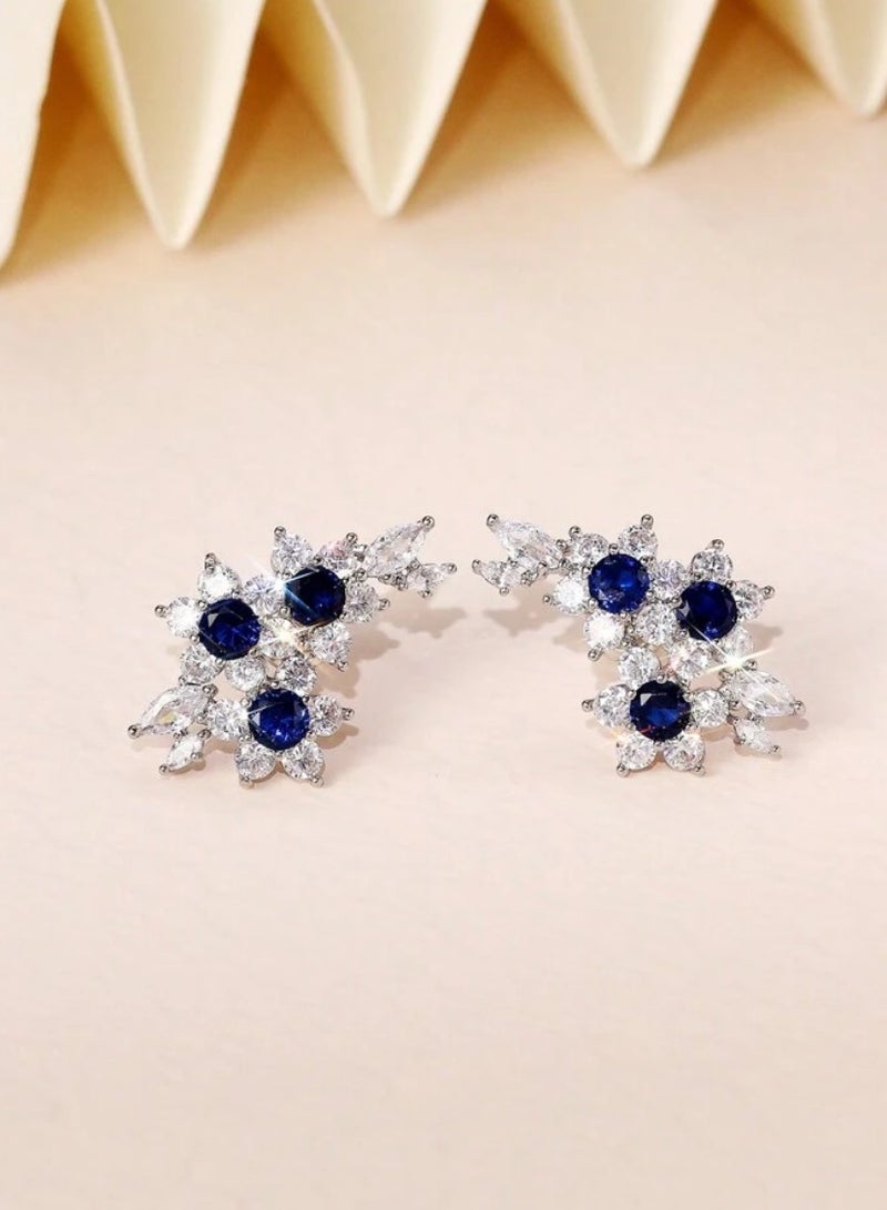 إيكوال حلق أذن نسائي صغير جداً بتصميم أنيق وعالي الجودة مرصع بالزركون - Image 5