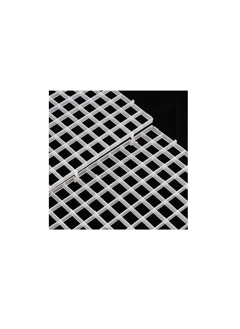 Generic - 6 PCS Aquarium Divider Filter Tray Egg Crate Fish Tank Bottom Isolation, White, 30 cm x 15cm - Image 1