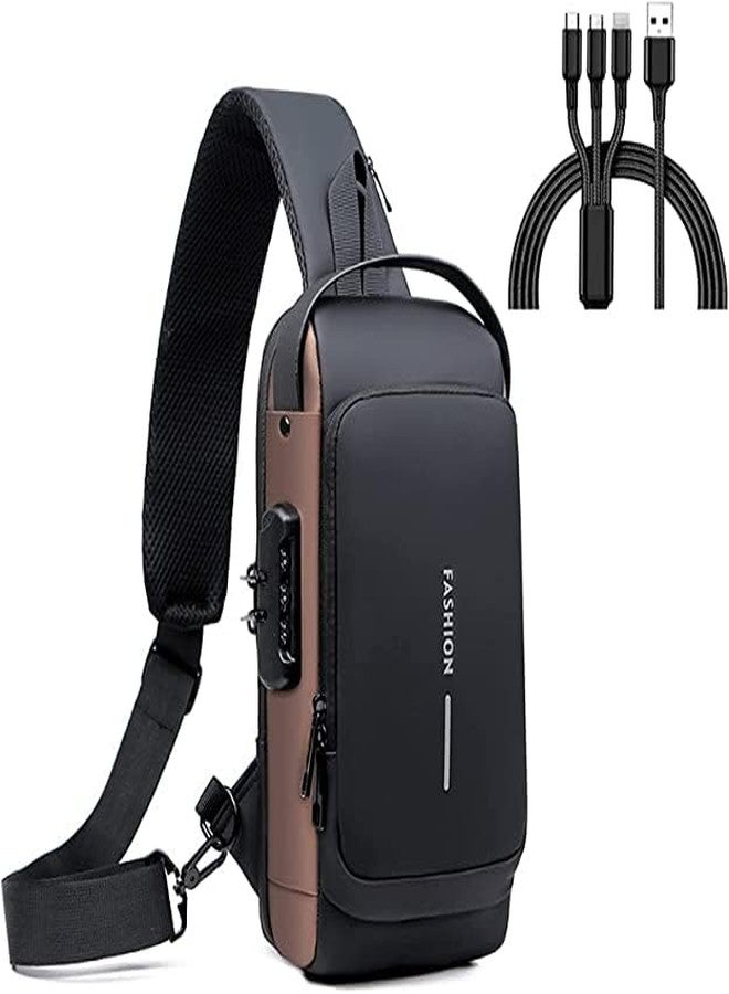 Prachit Travel Sling Bag, Anti-Theft Messenger Bag With USB Charging Port, Waterproof Bag For College Student Work Men & Women - Image 1