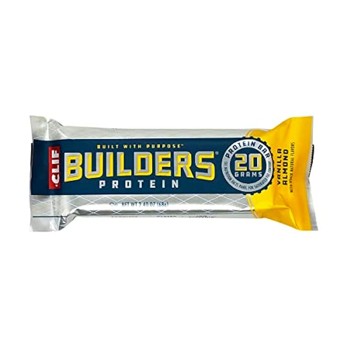 Clif Bar CLIF BUILDERS - Protein Bars - Vanilla Almond Flavor - 20g Protein (2.4 Ounce) (Now Gluten Free) - Image 4