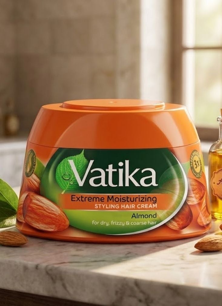 VATIKA Naturals Extreme Moisturizing Styling Hair Cream With Spanish Almond 210 Ml - Image 2