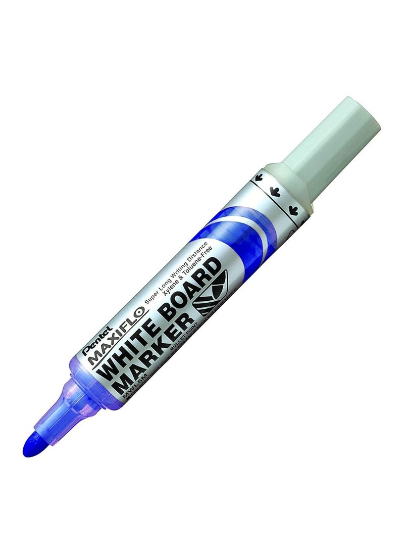 Pentel - 12-Piece Maxiflo Whiteboard Erasable Markers Round Tip Blue - Image 1