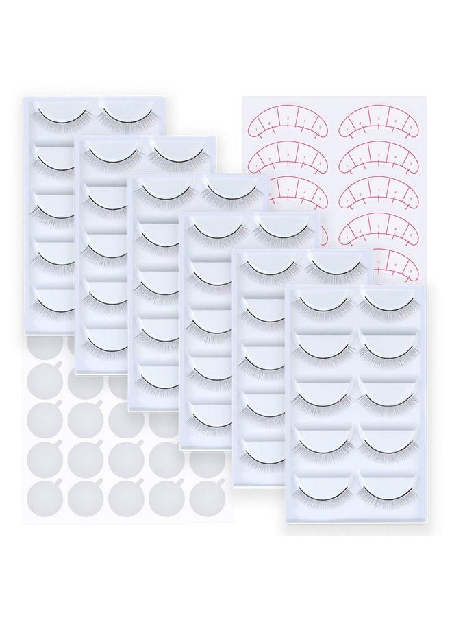 SRCKFIZ 30 Pairs Practice Lash Strips Training Lashes for Eyelash Extensions Supplies Practice Eyelash Strips Lash Training Kit Lash Extension Supplies for Mannequin Head Beginner by SRCKFIZ  - Image 1