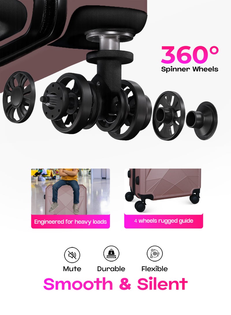 فيبتور مجموعة حقائب سفر من 3 قطع من ABS مع نظام قفل رقمي - Image 2