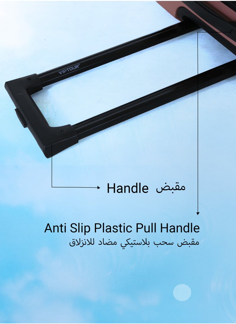 VIPTOUR - Luggage Set 3Pcs ABS Trolley Bag Set With Number Lockable System - Image 1