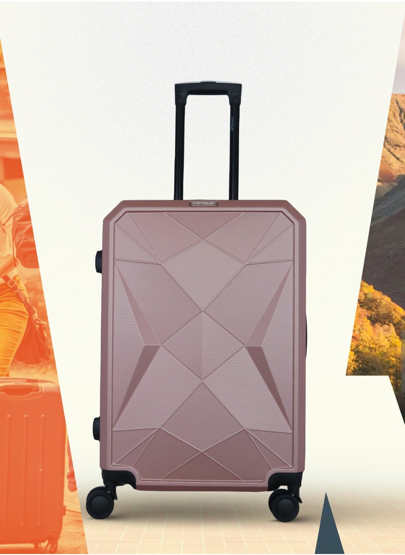 VIPTOUR - Luggage Set 3Pcs ABS Trolley Bag Set With Number Lockable System - Image 1