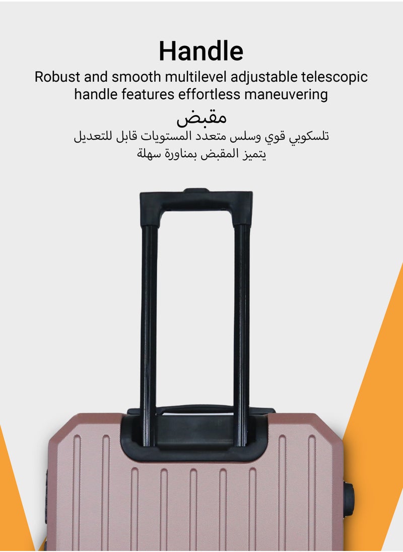 VIPTOUR - Luggage Set 3Pcs ABS Trolley Bag Set With Number Lockable System - Image 1