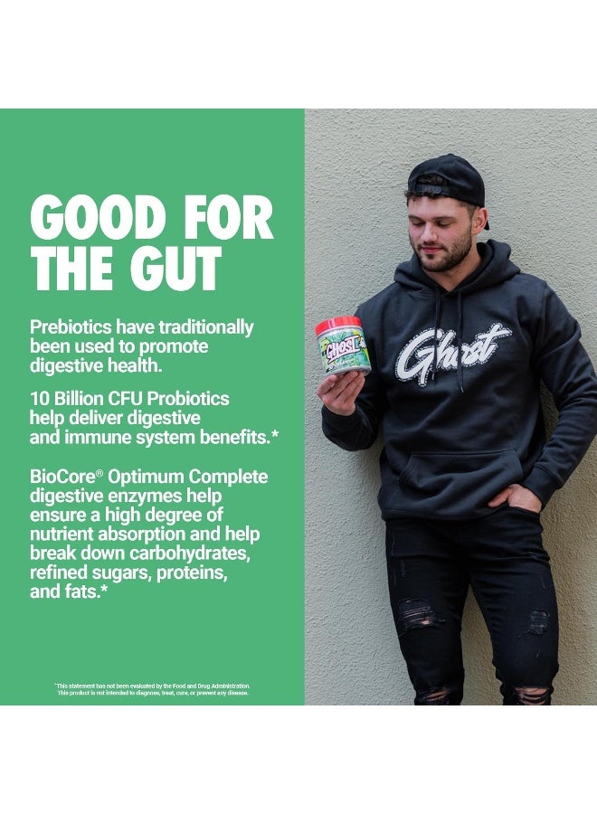 GHOST Greens Superfood Powder- 30 Servings - 19 Super Greens & Reds, Fruits, Vegetables, Spirulina, & Chlorella, Prebiotics, 10 Billion CFU Probiotic & Digestive Enzymes (30 srv, Guava Berry) - Image 4