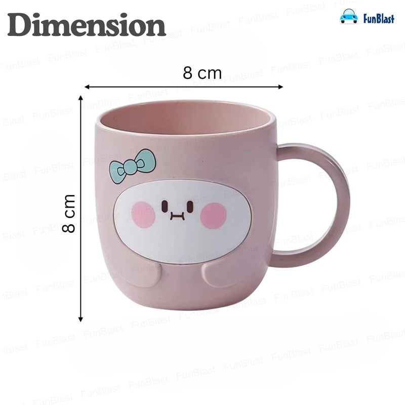 FunBlast Milk Mug for Kids – 350 Ml; Unbreakable Mug for Kids, Milk Mugs for Kids Unbreakable - Milk Drinking Cup for Kids (Pink4) - Image 3