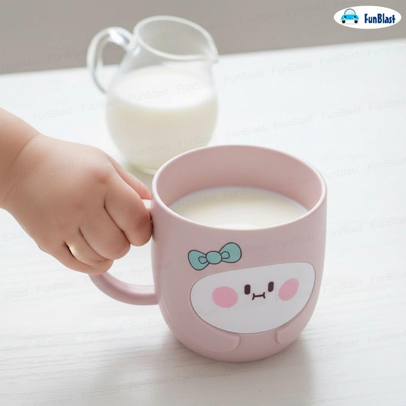FunBlast Milk Mug for Kids – 350 Ml; Unbreakable Mug for Kids, Milk Mugs for Kids Unbreakable - Milk Drinking Cup for Kids (Pink4) - Image 4