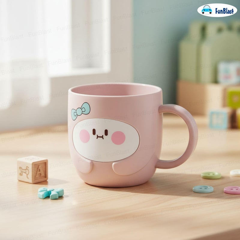 FunBlast Milk Mug for Kids – 350 Ml; Unbreakable Mug for Kids, Milk Mugs for Kids Unbreakable - Milk Drinking Cup for Kids (Pink4) - Image 2