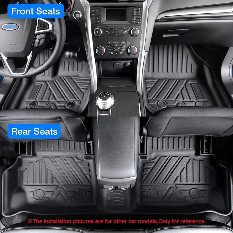 KUST Custom Fit All Weather Floor Mats for 2016-2022 Mercedes Benz GLC Class GLC300 GLC250 - Black - Image 2