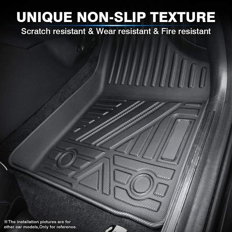 KUST Custom Fit All Weather Floor Mats for 2016-2022 Mercedes Benz GLC Class GLC300 GLC250 - Black - Image 4