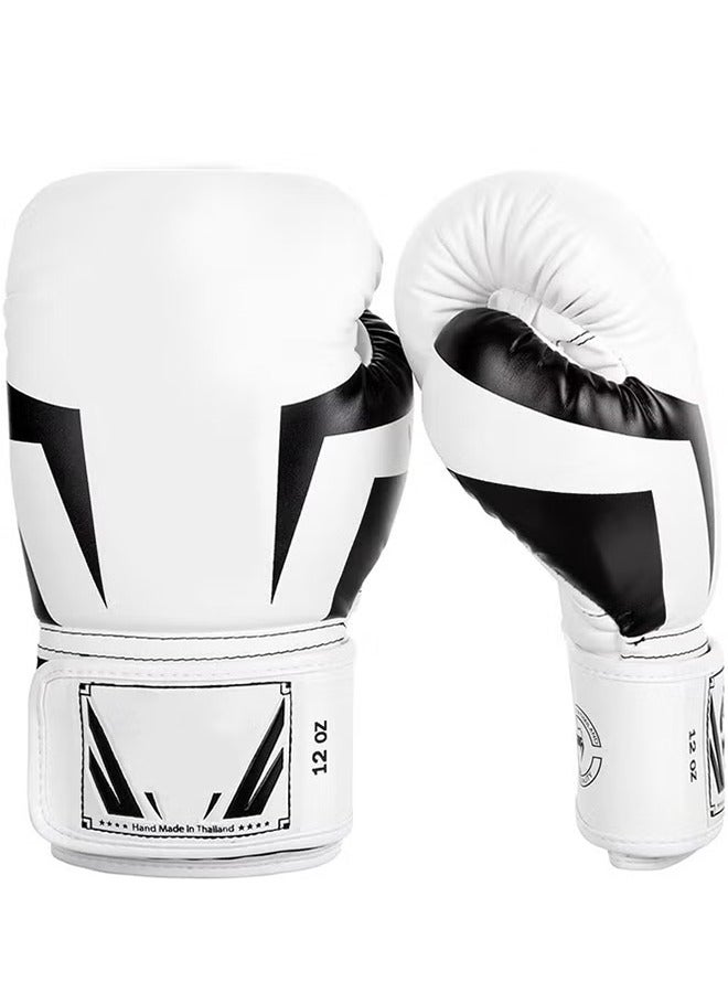 LJRN 12OZ Boxing Gloves PU Leather, Muay Thai Kickboxing MMA Sparring Training, Advanced TAKKA Closure, Padding, Punch Bags Speed Ball Focus Pads Workout Gloves, Punch Bag Workout Muay Thai And Training - Image 1