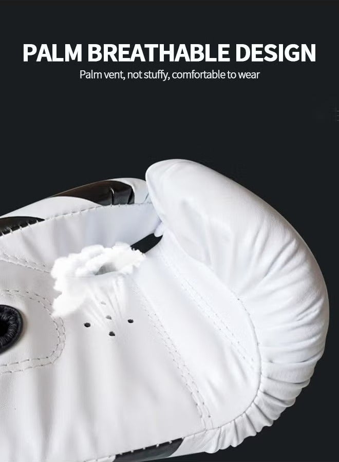 LJRN 12OZ Boxing Gloves PU Leather, Muay Thai Kickboxing MMA Sparring Training, Advanced TAKKA Closure, Padding, Punch Bags Speed Ball Focus Pads Workout Gloves, Punch Bag Workout Muay Thai And Training - Image 3