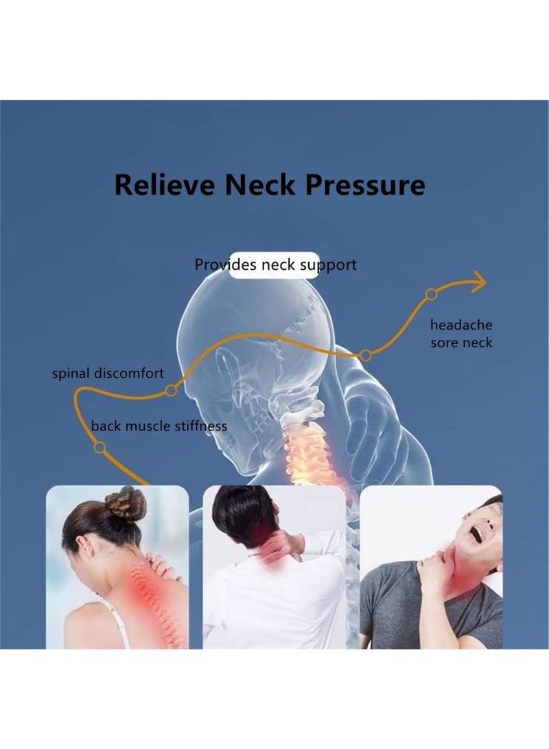 Zikra Neck Brace for Neck Pain and Support, Memory Foam Neck Brace Cervical Collar, Soft Foam Cervical Collar for Sleeping, Adjustable Neck Support Brace for Working with Head Down, L, Grey - Image 5