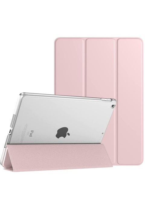 iPad 10.2 Case - Slim Translucent Hard PC Protective Smart Cover with Stand for iPad 9th/8th/7th Generation (2021/2020/2019) - Light Pink