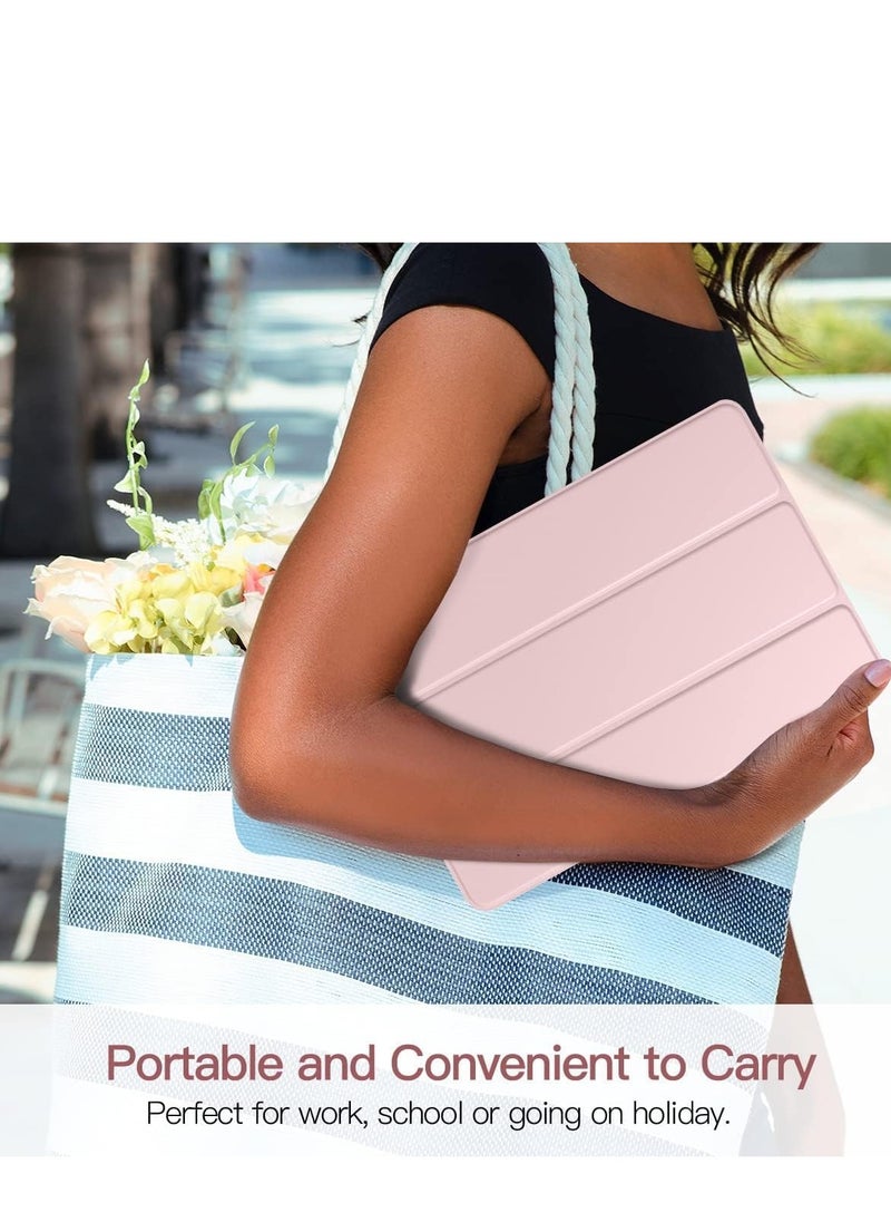 iPad 10.2 Case - Slim Translucent Hard PC Protective Smart Cover with Stand for iPad 9th/8th/7th Generation (2021/2020/2019) - Light Pink